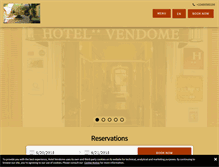 Tablet Screenshot of hotelvendome.com